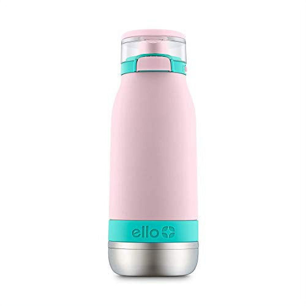 Ello Emma Vacuum Insulated Stainless Steel Kids Water Bottle with Straw, 14oz, Cotton Candy