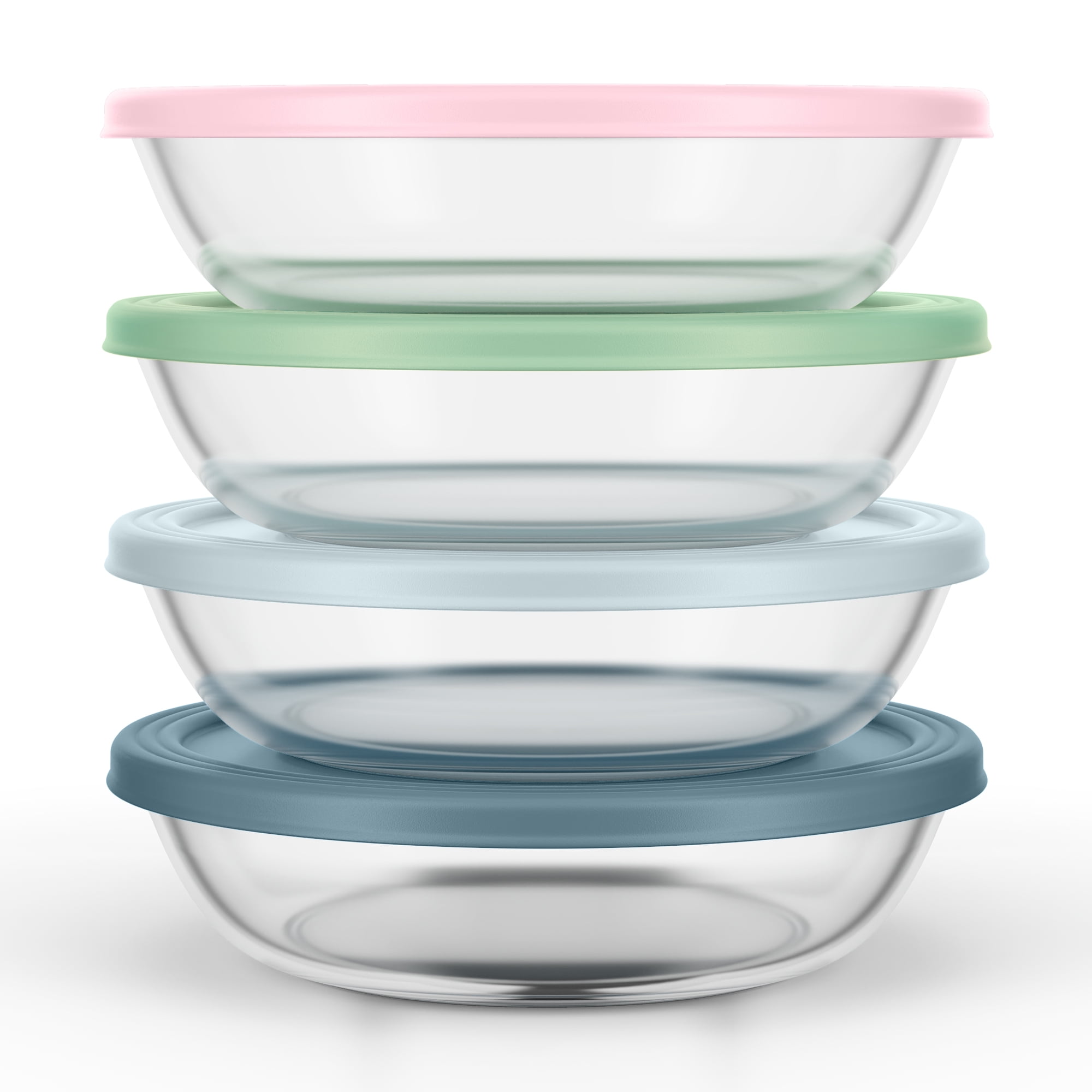 Ello Everyday 4.5 Cup 8 Piece Shallow Bowls Meal Prep Set - Lilypad
