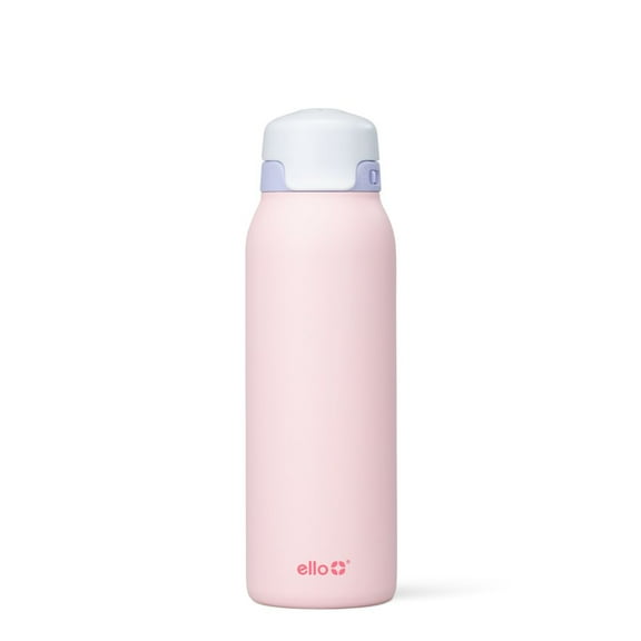 Ello Flip & Fill 32oz Stainless Steel Water Bottle, Pink