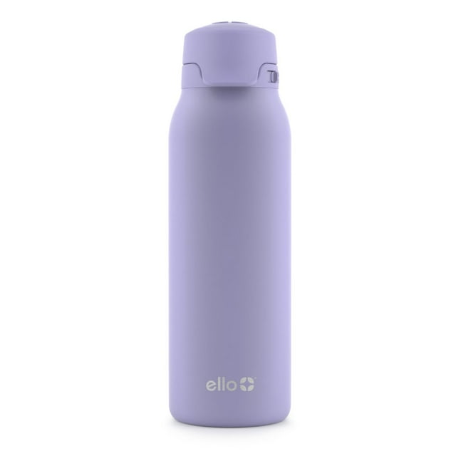 Ello Flip & Fill 32 oz Stainless Steel Water Bottle, Lavender