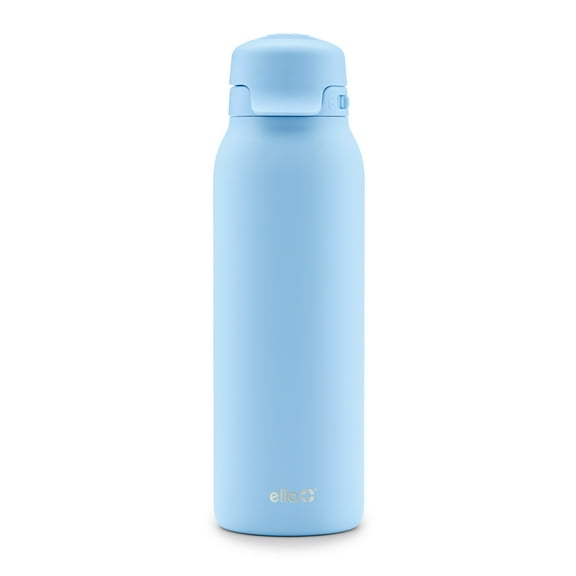 Ello Flip & Fill 32oz Stainless Steel Water Bottle, Blue