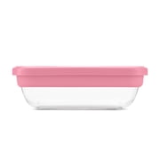 Ello Fresh Stack™ Glass Meal Prep Container | Airtight Leak-Proof Locking Lids, Dishwasher Safe, BPA-Free | 3.7 Cup | for Meal Prep and Food Storage | Roseberry