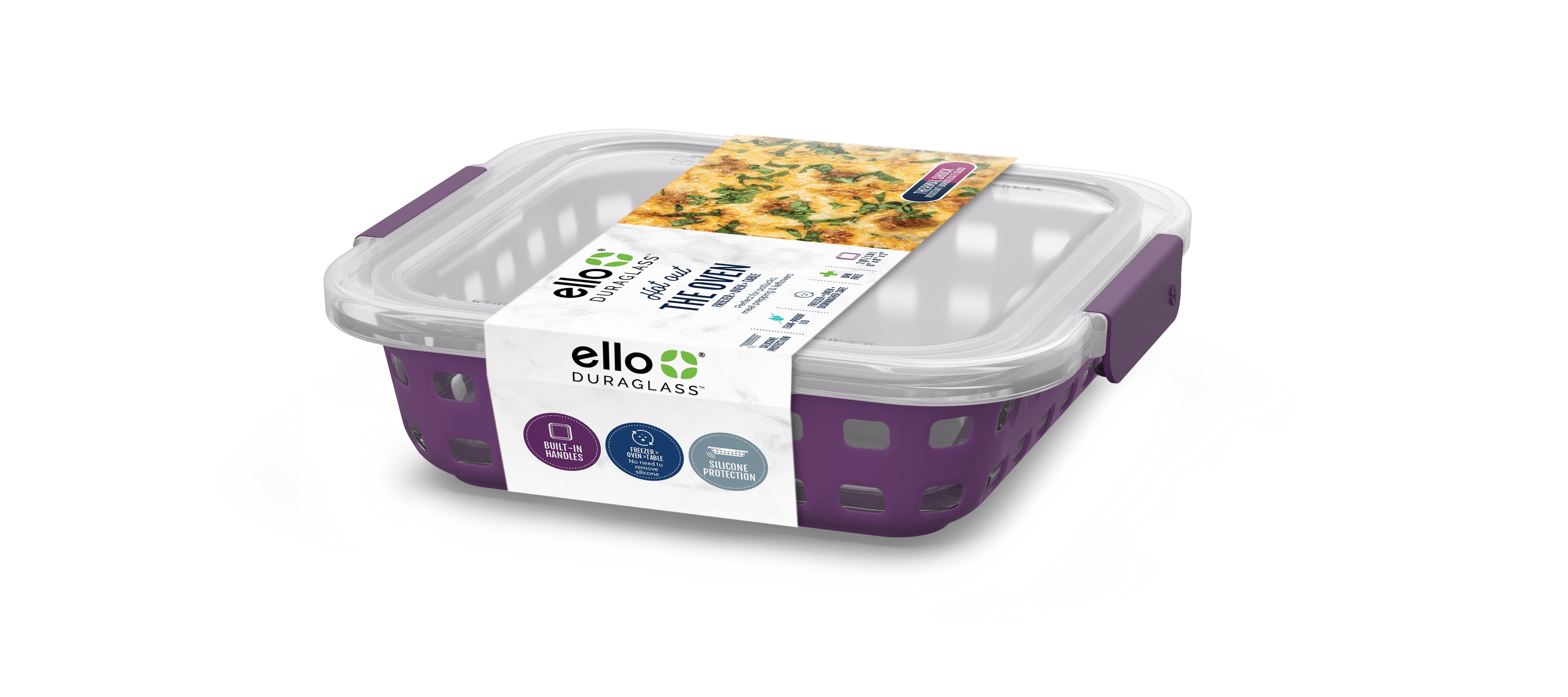 Ello 6-Piece SET Meal Prep Food Storage Containers Dura-Glass