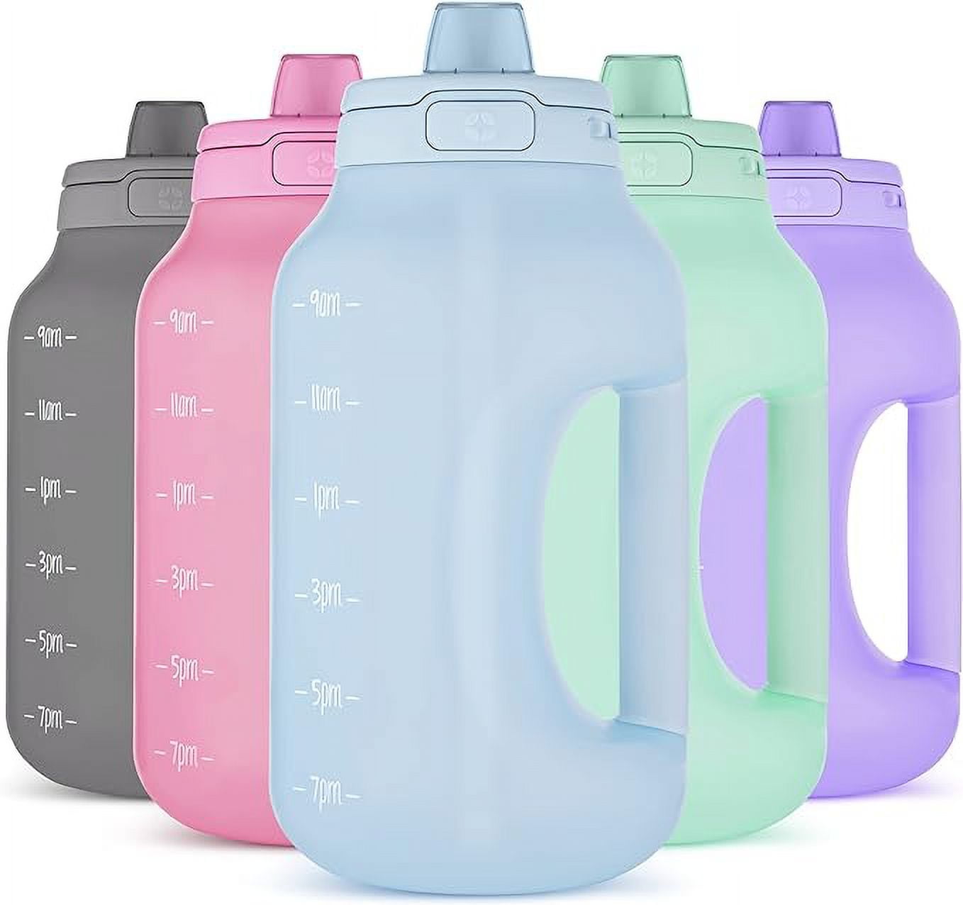 Ello Hydra 64oz Half Gallon Water Jug with Handle and Motivational Time