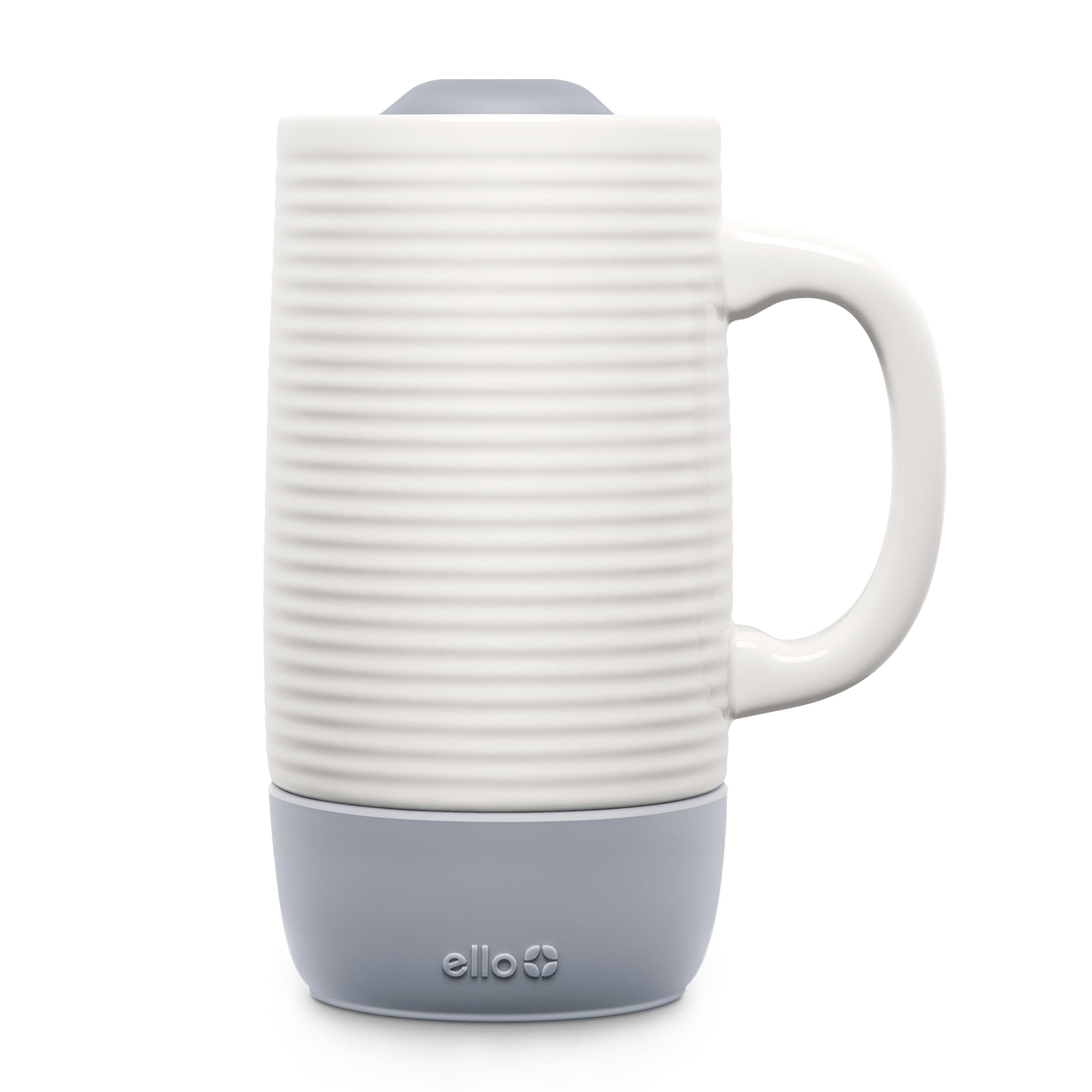 Ello Jane 18-Oz Gray Ceramic Travel Mug with Handle
