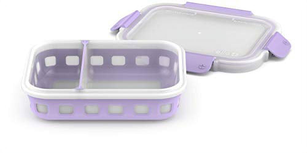Tupperware Slim Lunch Divided Container w/ Snack Cup in Magenta / Pink /  Purple