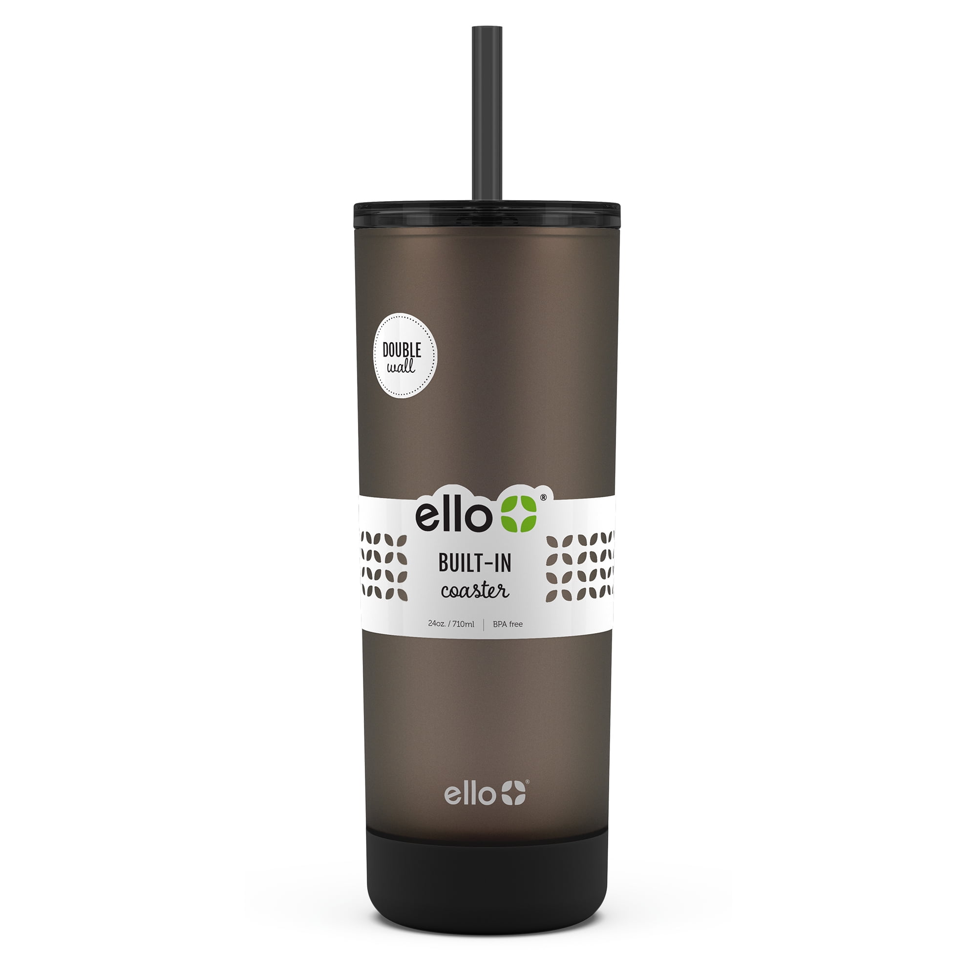 Ello Monterey 24oz Plastic Tumbler with Straw and Built-in