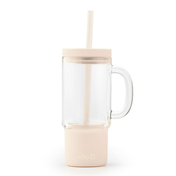 Ello Nova 18 oz Glass Mug with Straw
