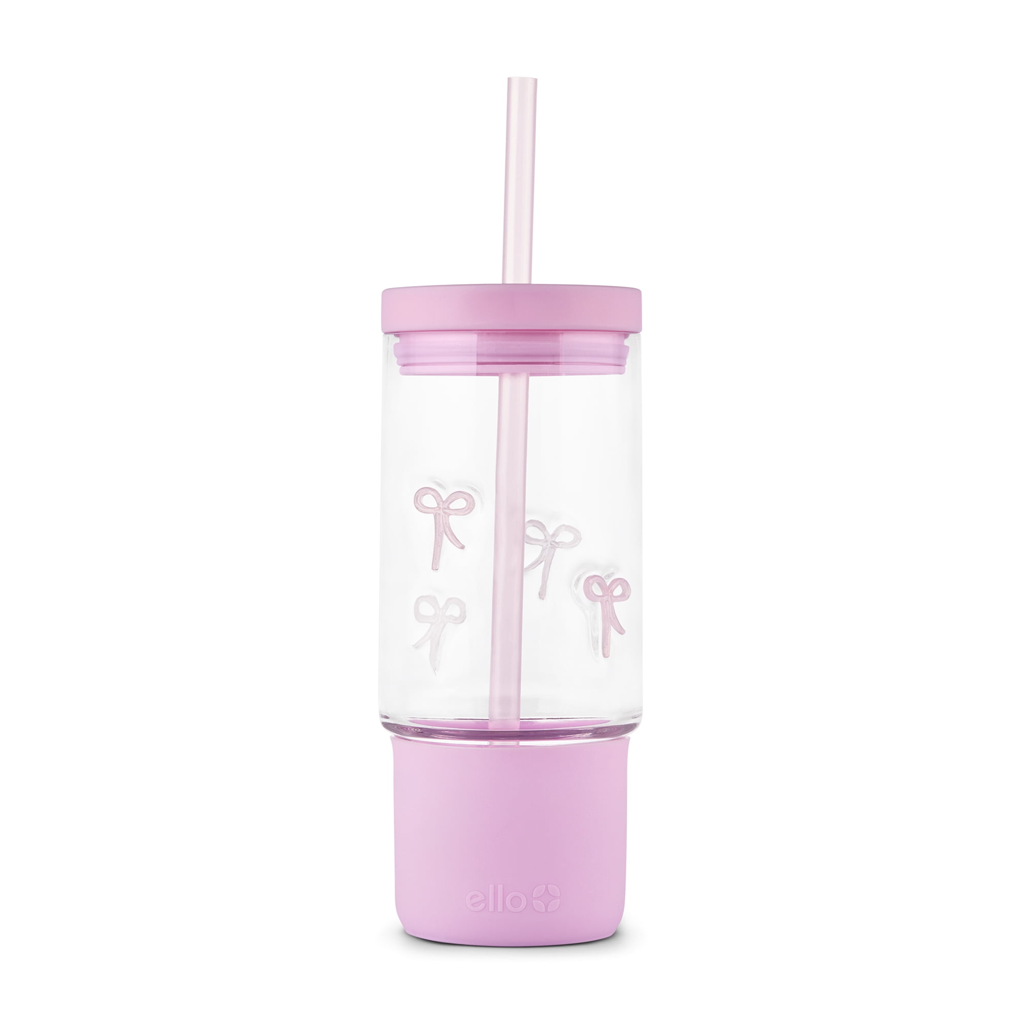 Ello Charmed 18oz Glass Tumbler with Lid and Straw