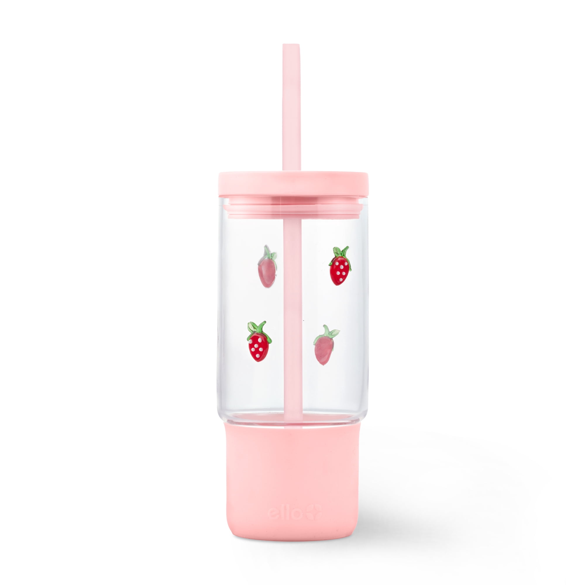 Ello Charmed 18oz Glass Tumbler with Lid and Straw