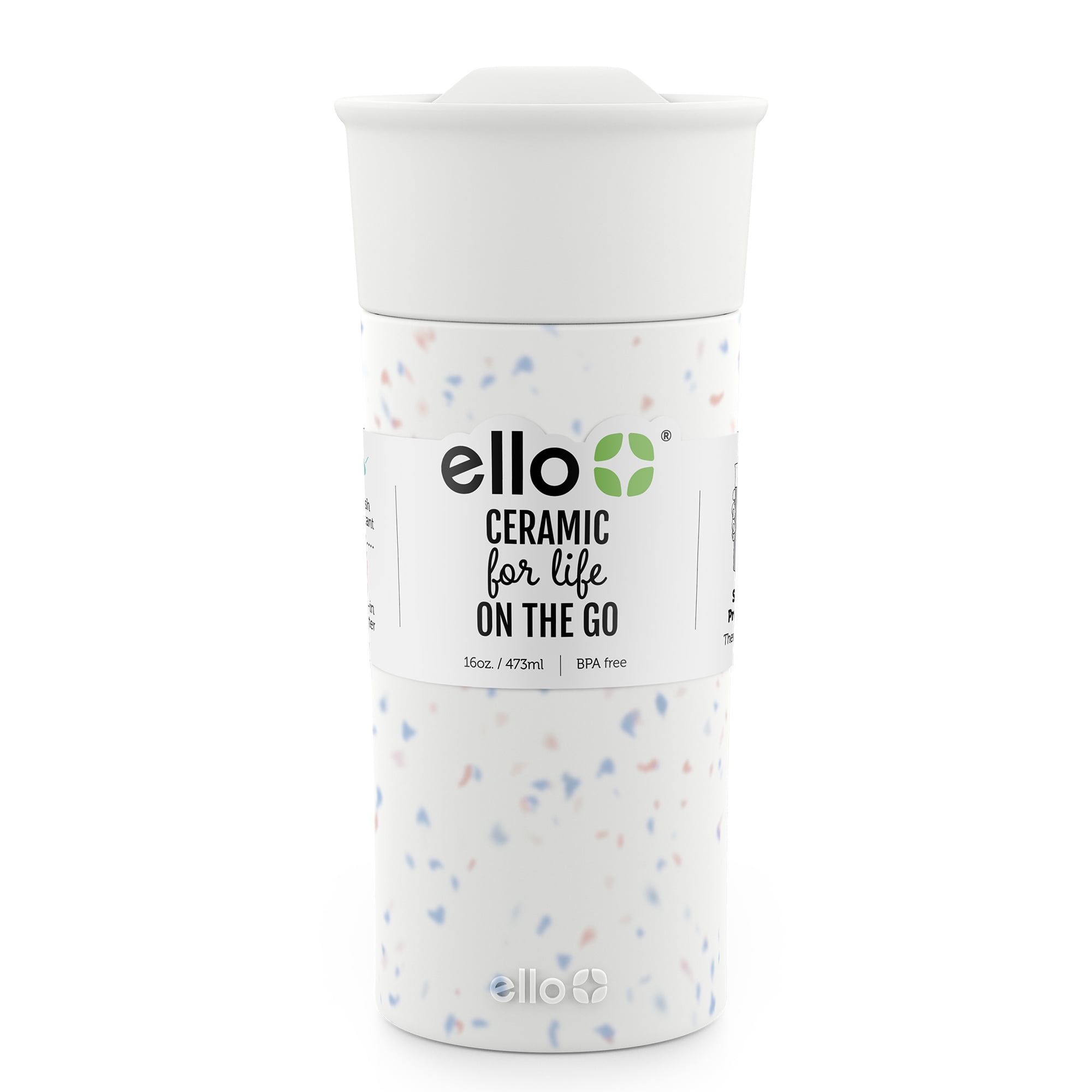 Ello Ogden Ceramic Tumbler White Speckled