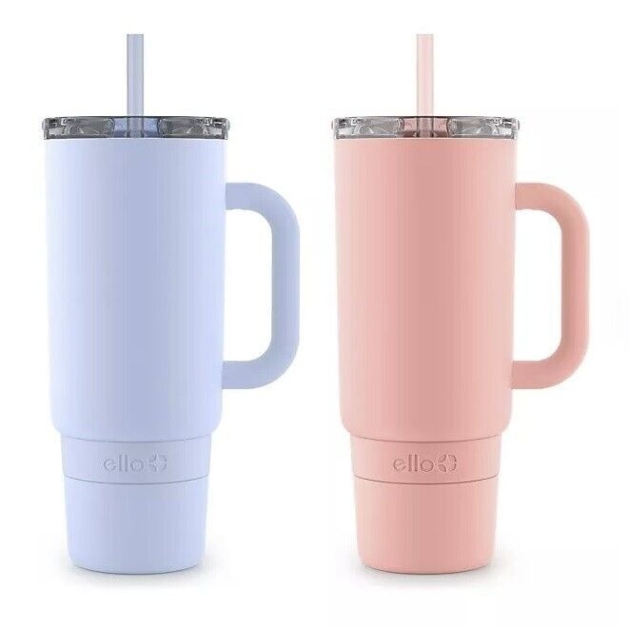 Ello 463-0825-410 Port 40-oz. Stainless Steel Tumbler with Handle, Blue and Orange