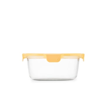 Ello Color Lock 7 Cup Round Glass Food Storage Container