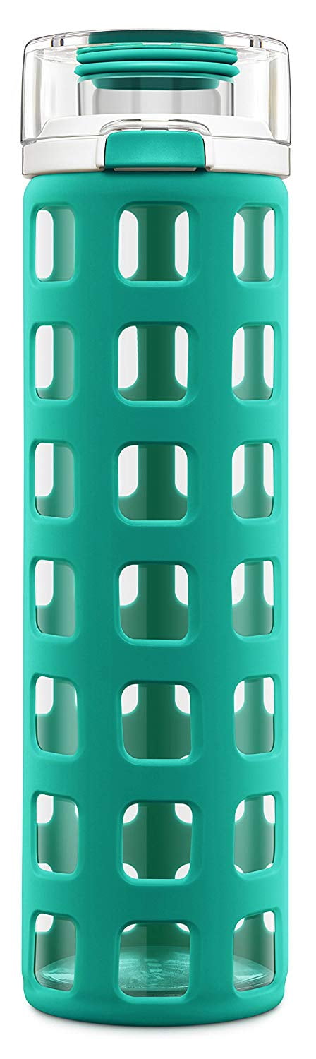 Ello Pure Glass Water Bottle。 Ello Pure BPA-Free Glass Water Bottle with Lid, 20 oz