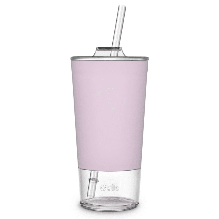  Ello Tidal 20oz Glass Tumbler with Straw, Reusable