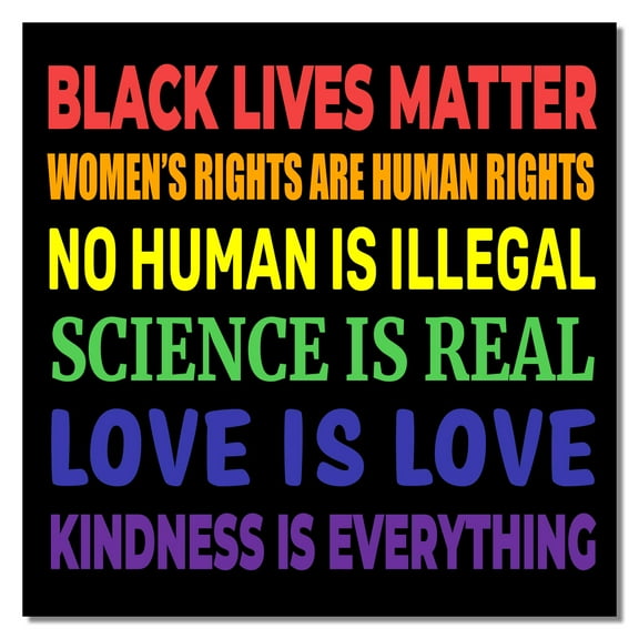 Ellopi 5" x 5" "Kindness Is Everything" Rainbow Pride Vinyl Bumper Sticker Decal Set