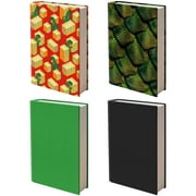 Ellopi 8" x 10" Jumbo Stretchable Book Covers Cool Print or Solid Book Sox, 4 Ct