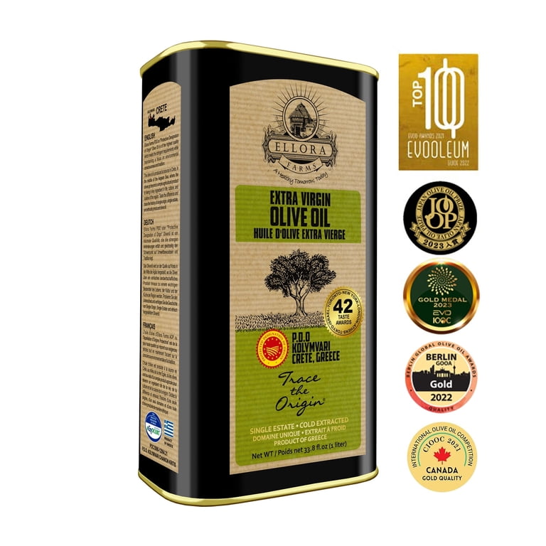 Ellora Farms, Greek Extra Virgin Olive Oil, 33.8 oz, Single Estate