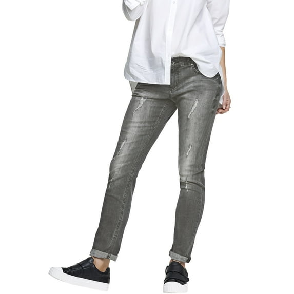 Ellos Comfortable Women's Plus Size Boyfriend Jeans Stretch Denim Mid-Rise