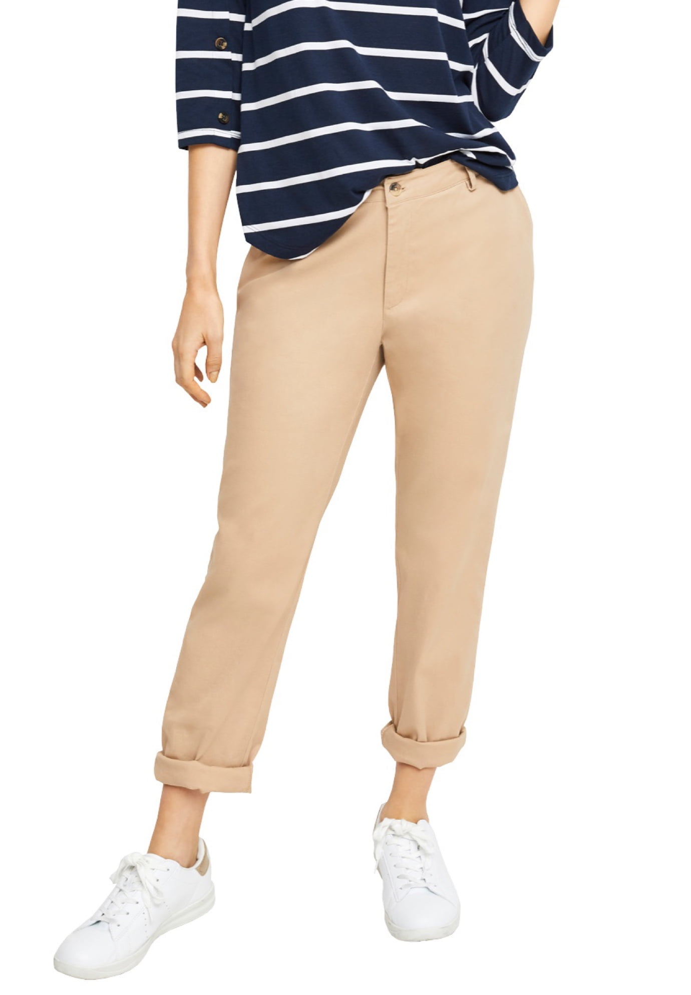 Ellos Comfortable Women s Plus Size Modern Stretch Chino Pants