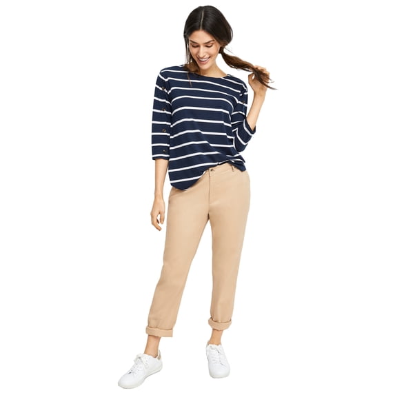 Ellos Comfortable Women's Plus Size Modern Stretch Chino Pants Slim Fit Work & Casual