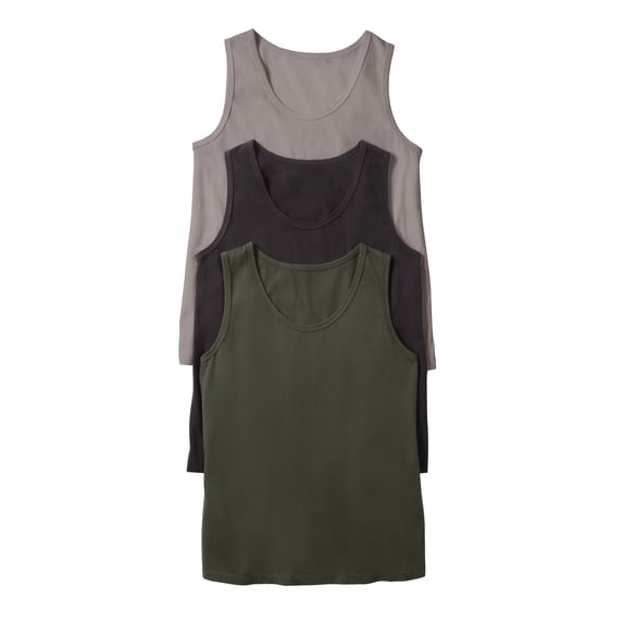 Ellos Plus Size 3-Pack Sleeveless Tank