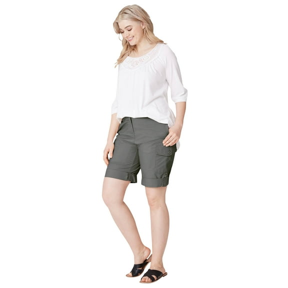 Ellos Plus Size Convertible Cargo Shorts
