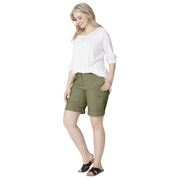 Ellos Plus Size Convertible Cargo Shorts