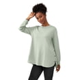 thumbnail image 1 of Ellos Plus Size Curved Hem Sweatshirt Tunic With Side Snaps, 1 of 2