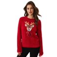 thumbnail image 1 of Ellos Plus Size Embellished Eyelash Pullover Sweater, 1 of 4
