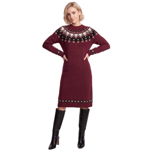 Ellos Plus Size Fair Isle Sweater Dress