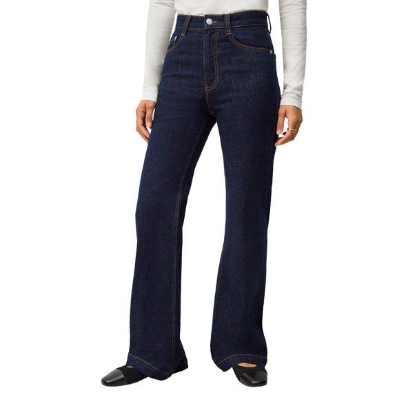 Ellos Plus Size High-Rise Stretch Flare Leg Jeans