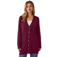 thumbnail image 1 of Ellos Plus Size Long Button Front Cardigan, 1 of 6