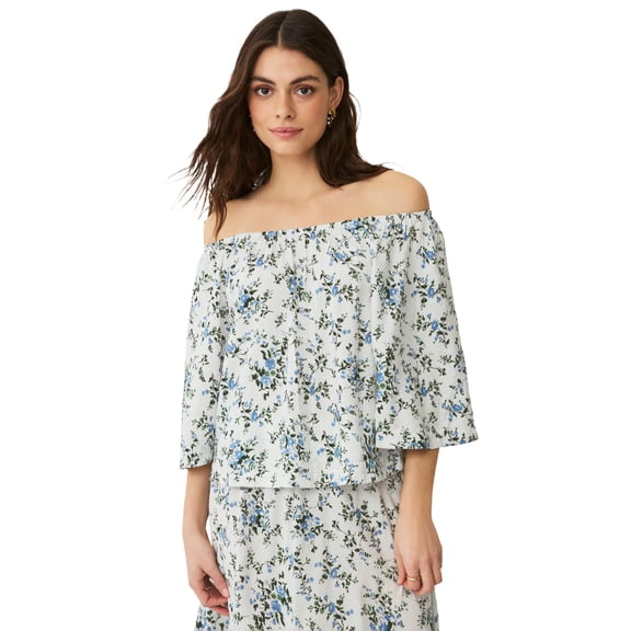 Ellos Plus Size Off-The-Shoulder Blouse