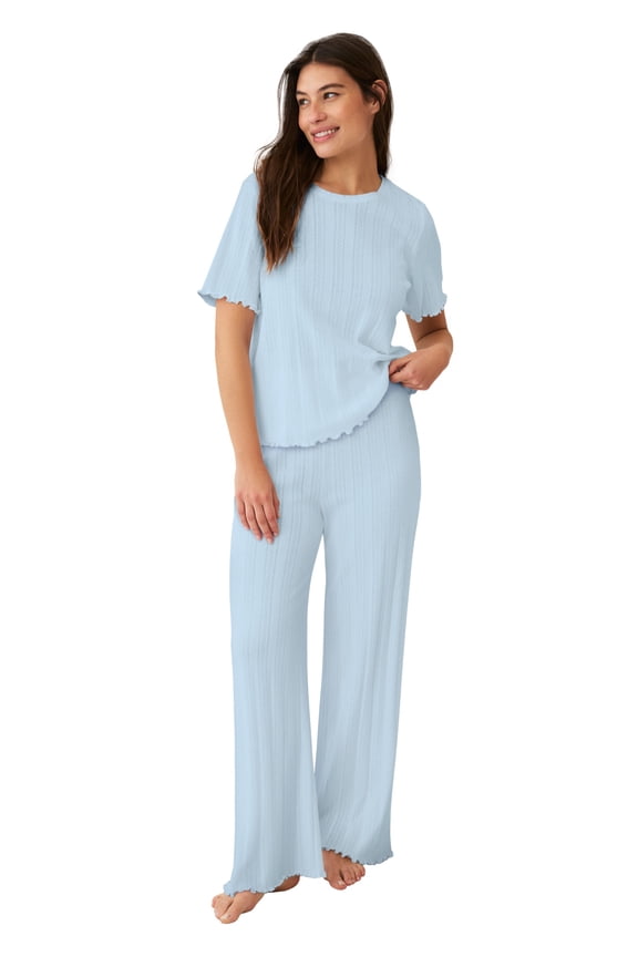 Plus Size Pointelle Two-Piece Sleep Set