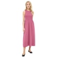 thumbnail image 1 of Ellos Plus Size Ribbed Bodice Knit Empire Midi Dress, 1 of 2