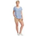 thumbnail image 1 of Ellos Plus Size Rounded V-Neck Tee, 1 of 3