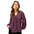 thumbnail image 1 of Ellos Plus Size Ruffle Trim V-Neck Babydoll Blouse, 1 of 4