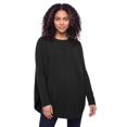 thumbnail image 1 of Ellos Plus Size Scoopneck Long Sleeve Pullover Poncho Sweater, 1 of 4