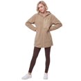 thumbnail image 1 of Ellos Plus Size Zip Front Hooded Sherpa Jacket, 1 of 5