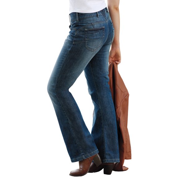 Ellos Women's Back Elastic Bootcut Jeans Jeans