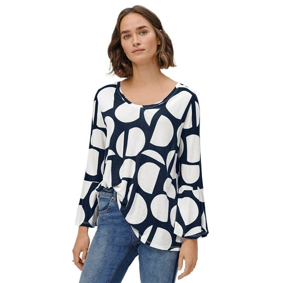Ellos Women's Bell Sleeve A-Line Knit Tunic Tunic