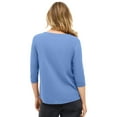 thumbnail image 1 of Ellos Women's Boatneck Tee With Three-Quarter Sleeves, 1 of 3