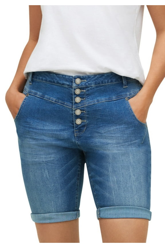 Women's Button-Front Denim Shorts Shorts
