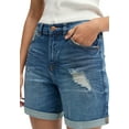 thumbnail image 1 of Ellos Women's Denim Boyfriend Shorts, 1 of 4