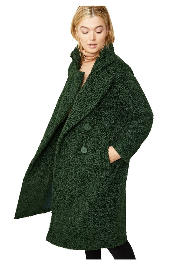 Women's Double-Breasted Teddy Coat