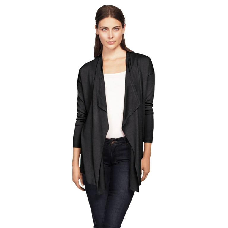 Draped open top front cardigan
