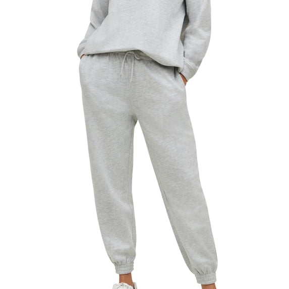 Ellos Women's Drawstring Waist Fleece Sweatpants