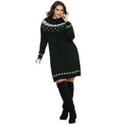 Ellos Women's Fair Isle Sweater Dress Dress