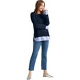 thumbnail image 1 of Ellos Women's Fine Gauge Layered Pullover Sweater, 1 of 3